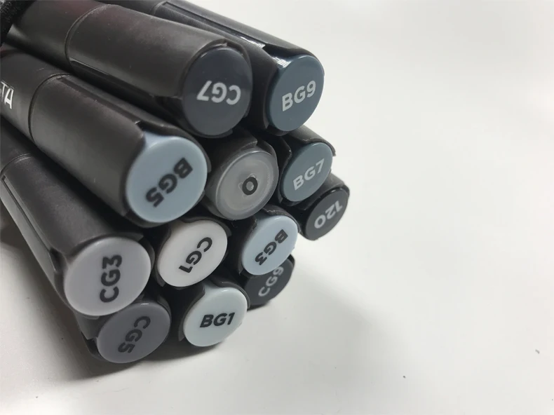 STA 12 крутых серых цветов маркерная ручка серого цвета с двойной головкой набор маркеров для рисования манга архитектура школьные студенческие товары для рукоделия