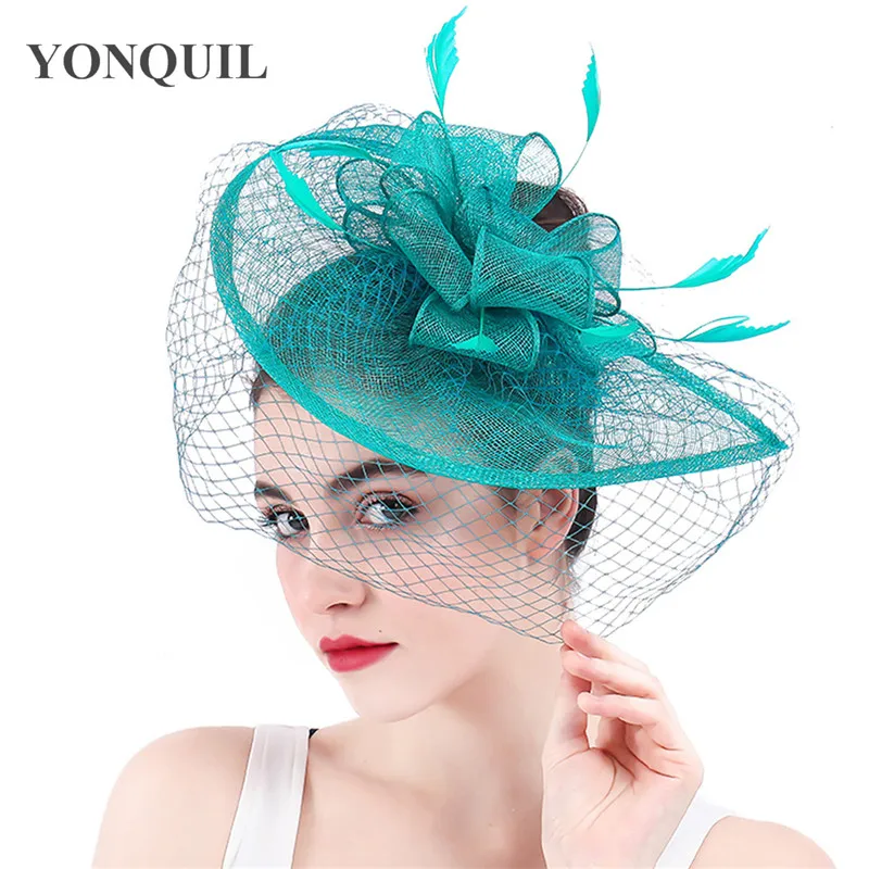 Net loops fascinator véus chapéu hairbands moda