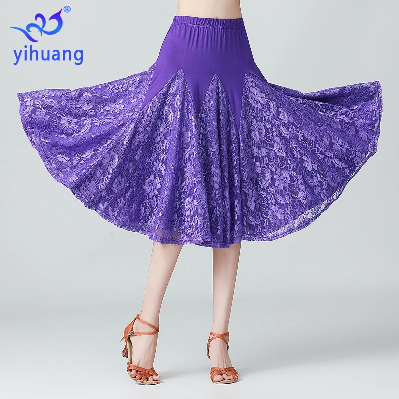 Elegant Dance Wear Practice Skirt Ballroom Latin Skirts Performance Wear Outfits Tango Waltz Dancing Skirts