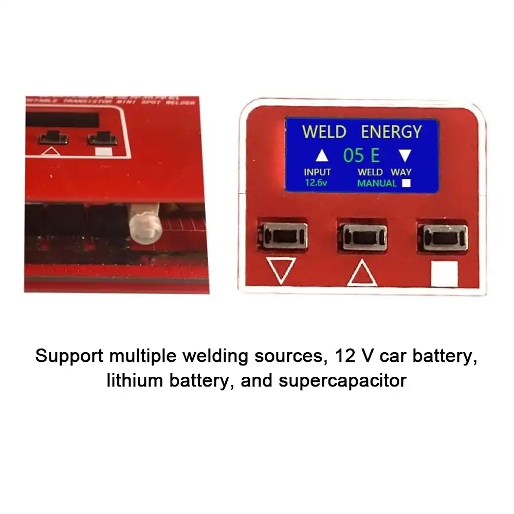 18650 batteria al litio per condensatore Ladieshow Mini Spot Welder Machine Portable DIY Transistor Spot Welder con penna saldante