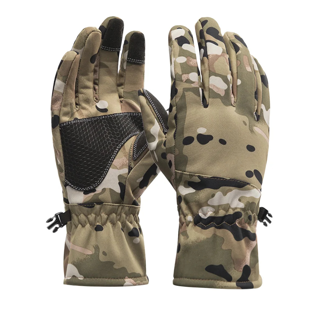 Для женщин и мужчин тепловые зимние ветрозащитные походные портативные теплые уличные эластичные Нескользящие велосипедные лыжные перчатки водонепроницаемые разноцветные