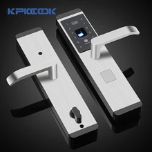 KPIOCCOK Smart Door Lock Stainless Steel Fingerprint Password Lock IC Card Key Wechat Mechanical Biometric Fingerprint Lock X1