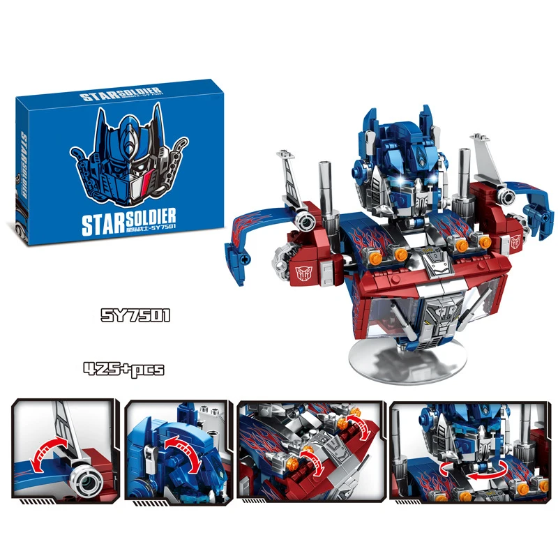 400+pcs Building Blocks Toys Legoinglys Hot Super Transformation Robo Bumble Bee Bust Model Toys for Children Gifts Collection