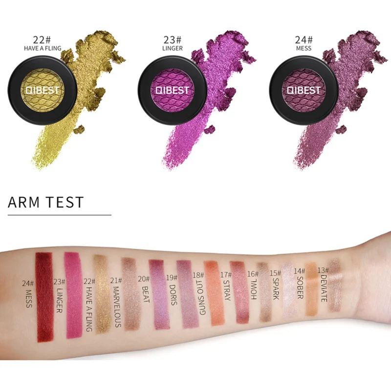 Pro Shimmer Блеск одиночный теней для век Палитра металлик тени для век пигмент водостойкий дымчатый тени для век порошок Highligter косметика