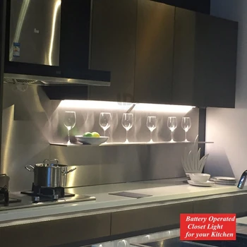 

20LED Wireless Battery Powered PIR Motion Sensor Night Light Bar Stairs Wall Wardrobe