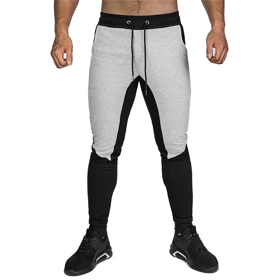 Новинка, штаны для бега, мужские колготки, гимнастические спортивные брюки, для фитнеса, для бега, спортивные штаны, тренировочные брюки, Rashgard - Цвет: Light Gray