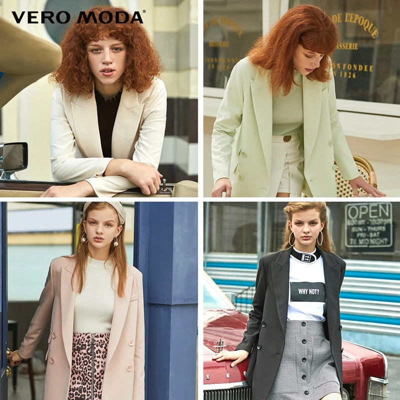 Vero Moda стиль Ins женский Н-образный лацкан двубортный пиджак | 319308590