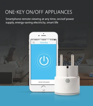 

EU Smart Plug WiFi Remote Control with Alexa, Timing on / off The Power, samrt Google Home Electric Mini Socket Drop Shipping