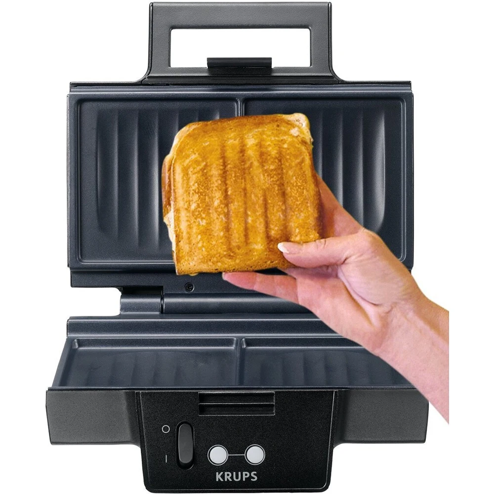Бутербродница Krups Grcic FDK452 черная / Сэндвич-гриль Сэндвичница | Бытовая техника