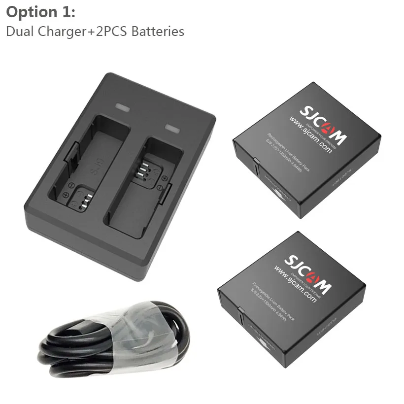 Батарея SJCAM SJ9 1300mAh литий-ионная дополнительная батарея для SJ9 Strike SJ9 Max экшн-Камера зарядное устройство с двойным разъемом для SJCAM SJ9 серии - Цвет: Option 1