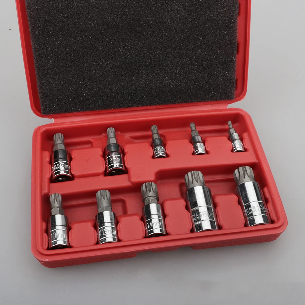 LAMEZIA 10/34 pcs/set Chromium-vanadium Steel Pressure Sleeve Group SleeveHead Mechanic Automobile Service Tool Accessories