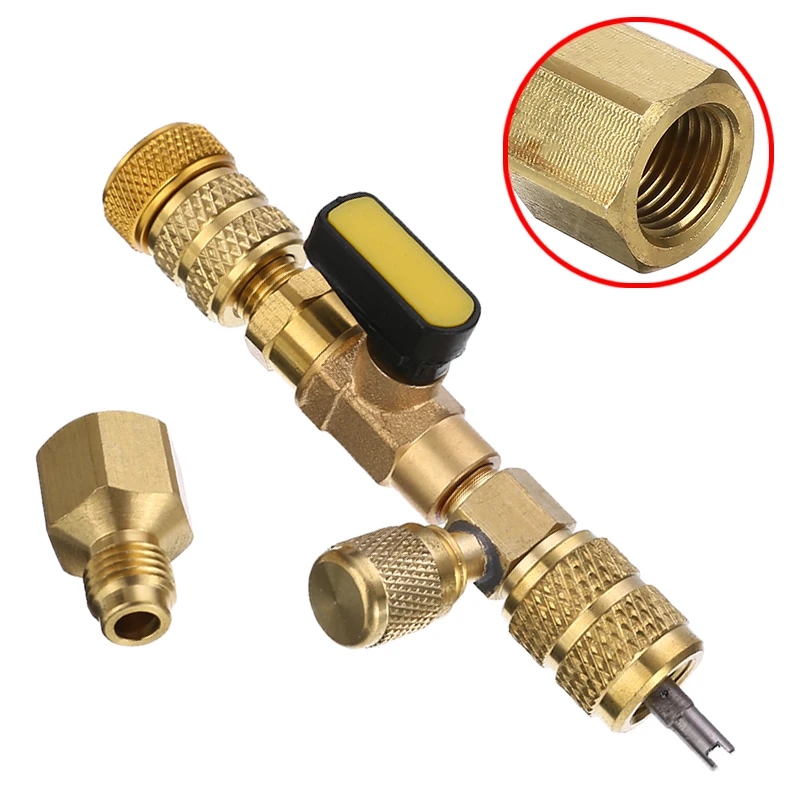 Mayitr 1 шт. HVAC AC клапан ядро удаления порт установщик двойной размер 1/4 &quotи 5/16&quot