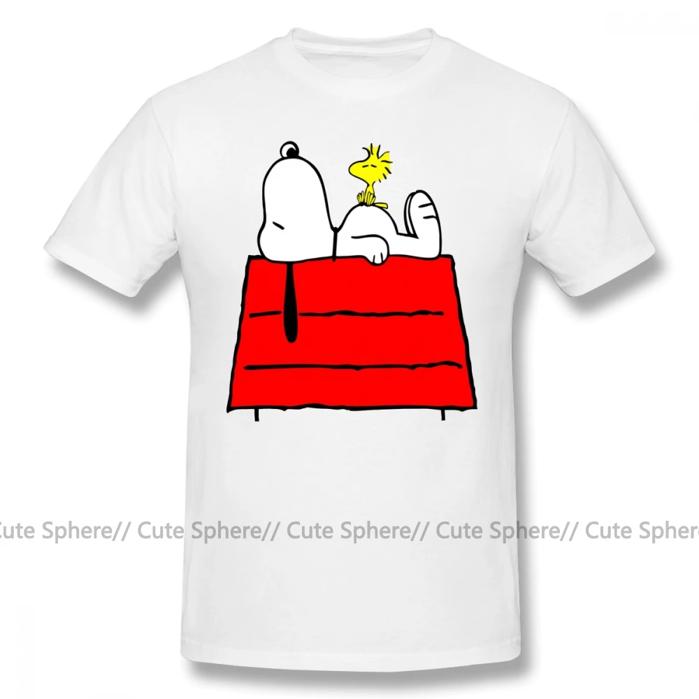 Футболка Peanuts Chill Out, Классическая футболка большого размера, 100 хлопок, графическая, с коротким рукавом, Мужская отличная футболка - Цвет: White