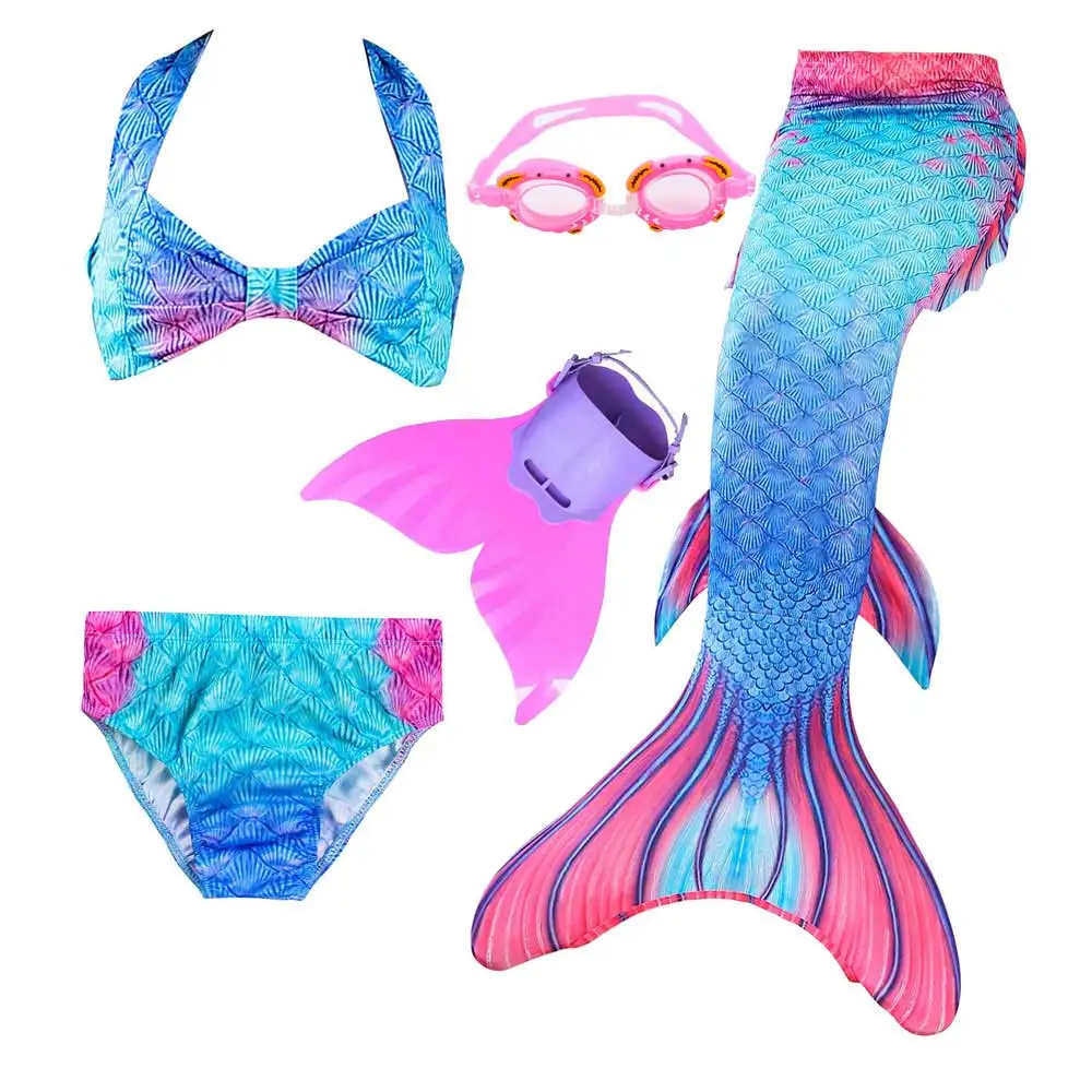 UrbanDesign Mermaid Tails for Swimming for Girls Set Without Monofin
