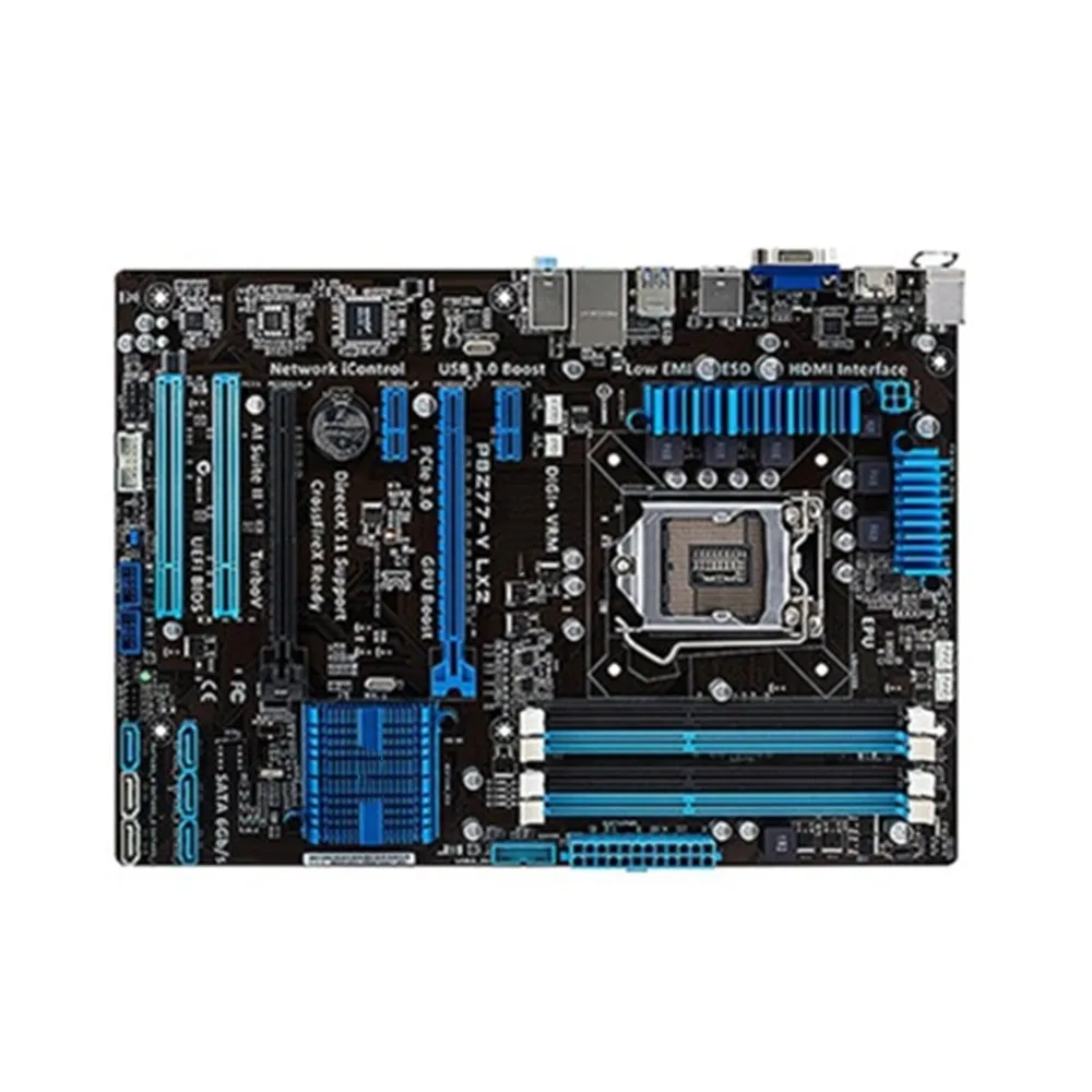 Для ASUS P8Z77-V LX2 материнская плата LGA 1155 DDR3 32 Гб Intel Z77 SATA II USB3.0 Core i7/Core i5/Core i3/ б/у |