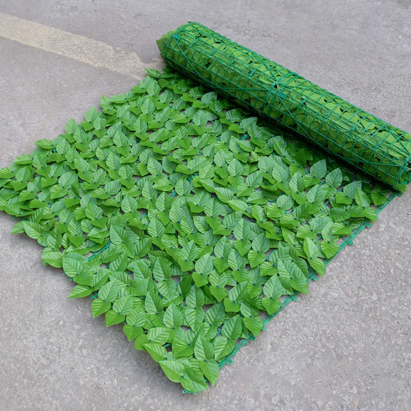 18 Styles Artificial Leaf Flower Fence Screening Trellis Panel Wall Sun UV Protection Fake Garden Yard Stair Landscaping Plant