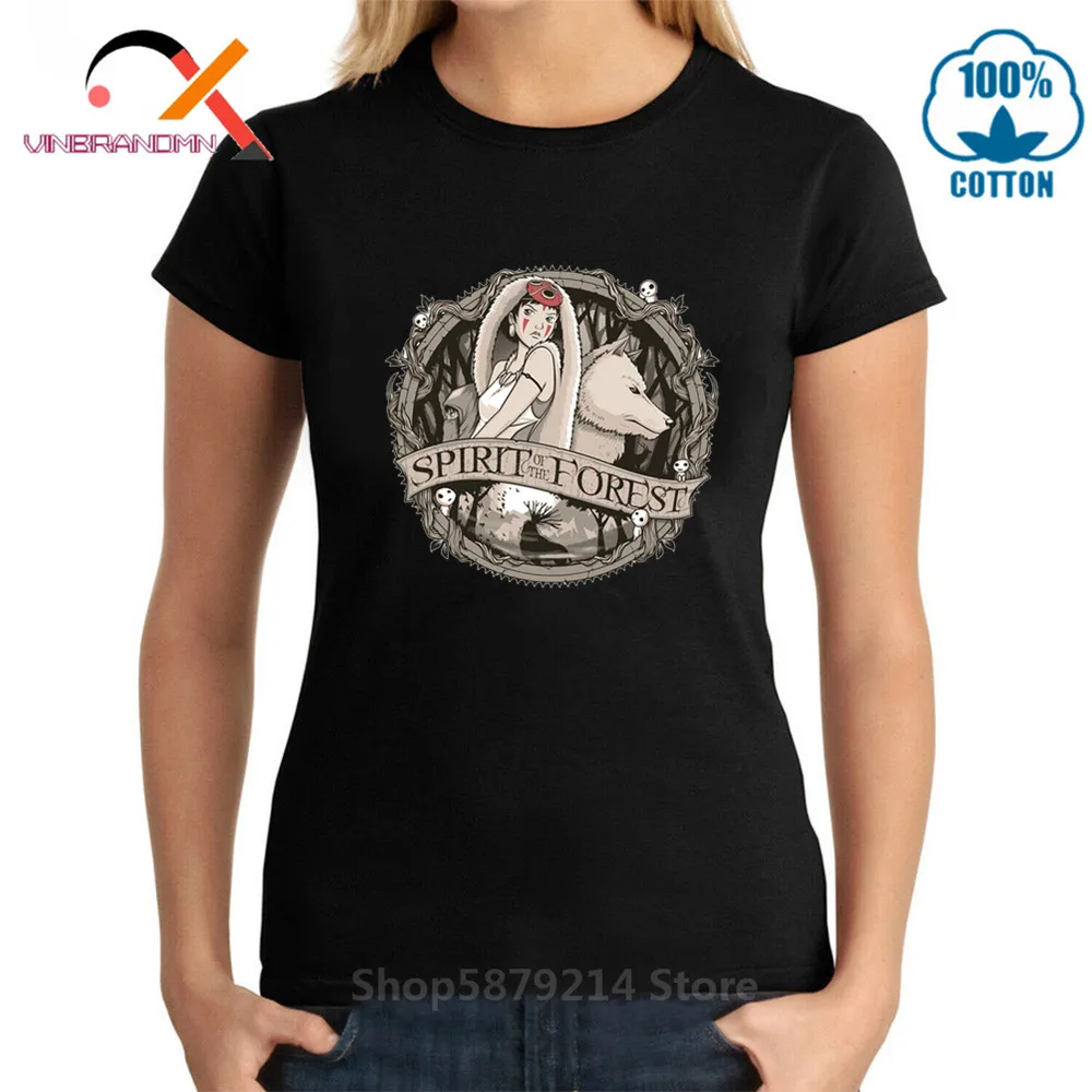 Футболка женская с изображением героев мультфильма Принцесса Мононоке | Женская