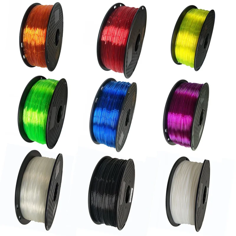 

3D Printer Filament 1.75mm 500G TPU Flexible Filament 85A 3D Plastic Printing Filament Printing Materials Gray Black Red Color