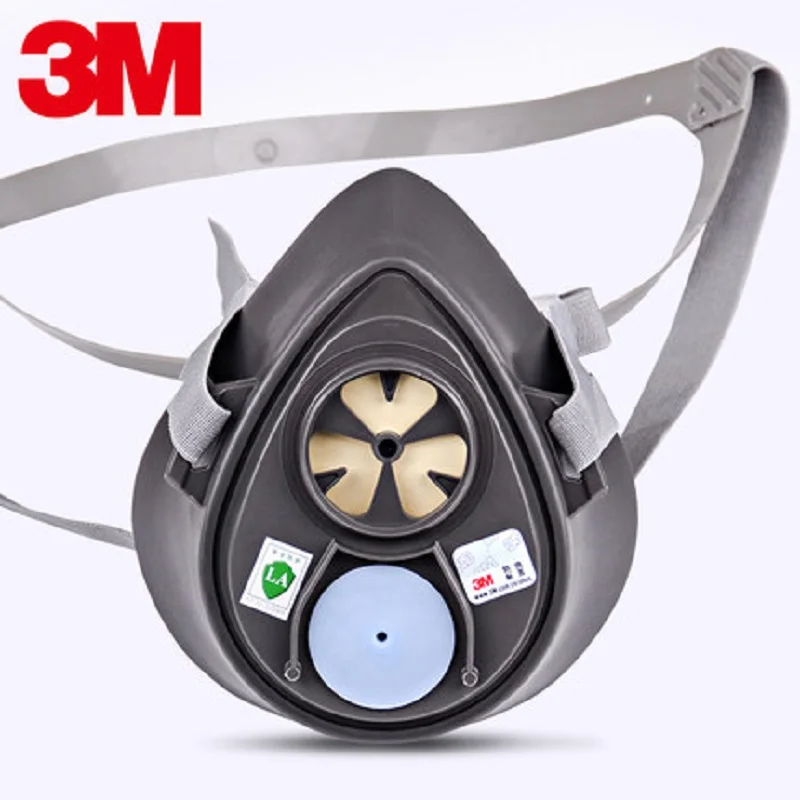 3M 3200, промышленный респиратор, противогаз для распыления краски, химический формальдегид, фильтр с активированным углем, Пыленепроницаемая полумаска для лица