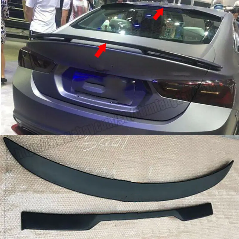 

2PCS Primer Rear Middle Trunk Spoiler Car accessories Car modification Fit For Chevrolet Malibu XL 2016 2017 2018