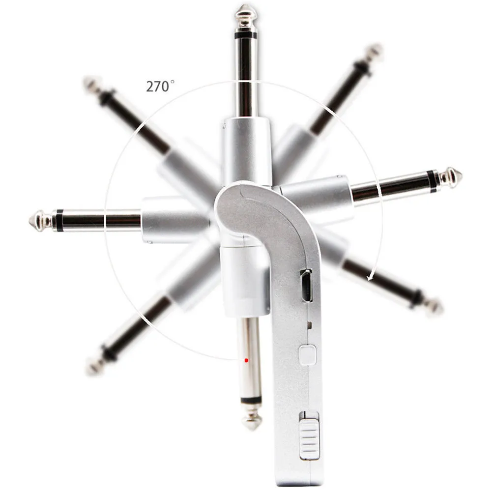 Wireless Guitar System Transmitter Receiver Built-in Rechargeable Battery 30 m Transmission Range Universal Electric Bass