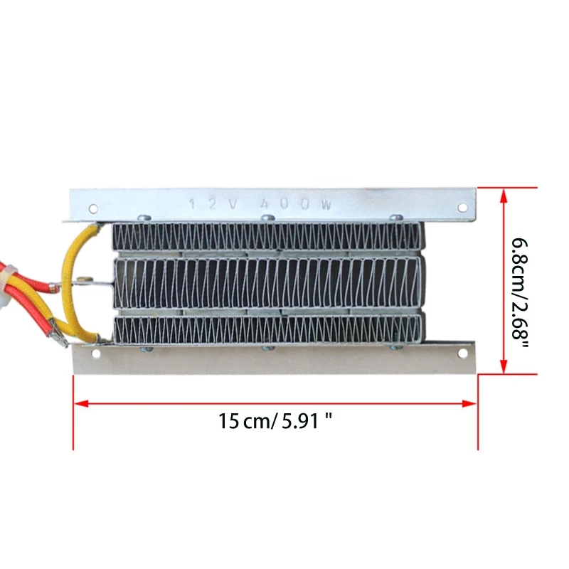 12V 400W PTC Heating Element PTC Ceramic Air Heater Electric Fan Heater 10s Generate Heat 425B