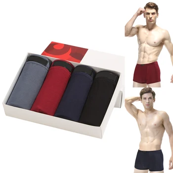 

4pcs/set Ultrathin Daily Use Gift Modal Mid Waist Seamless Underpants Washable Breathable Boxers Elastic Lightweight Men Briefs