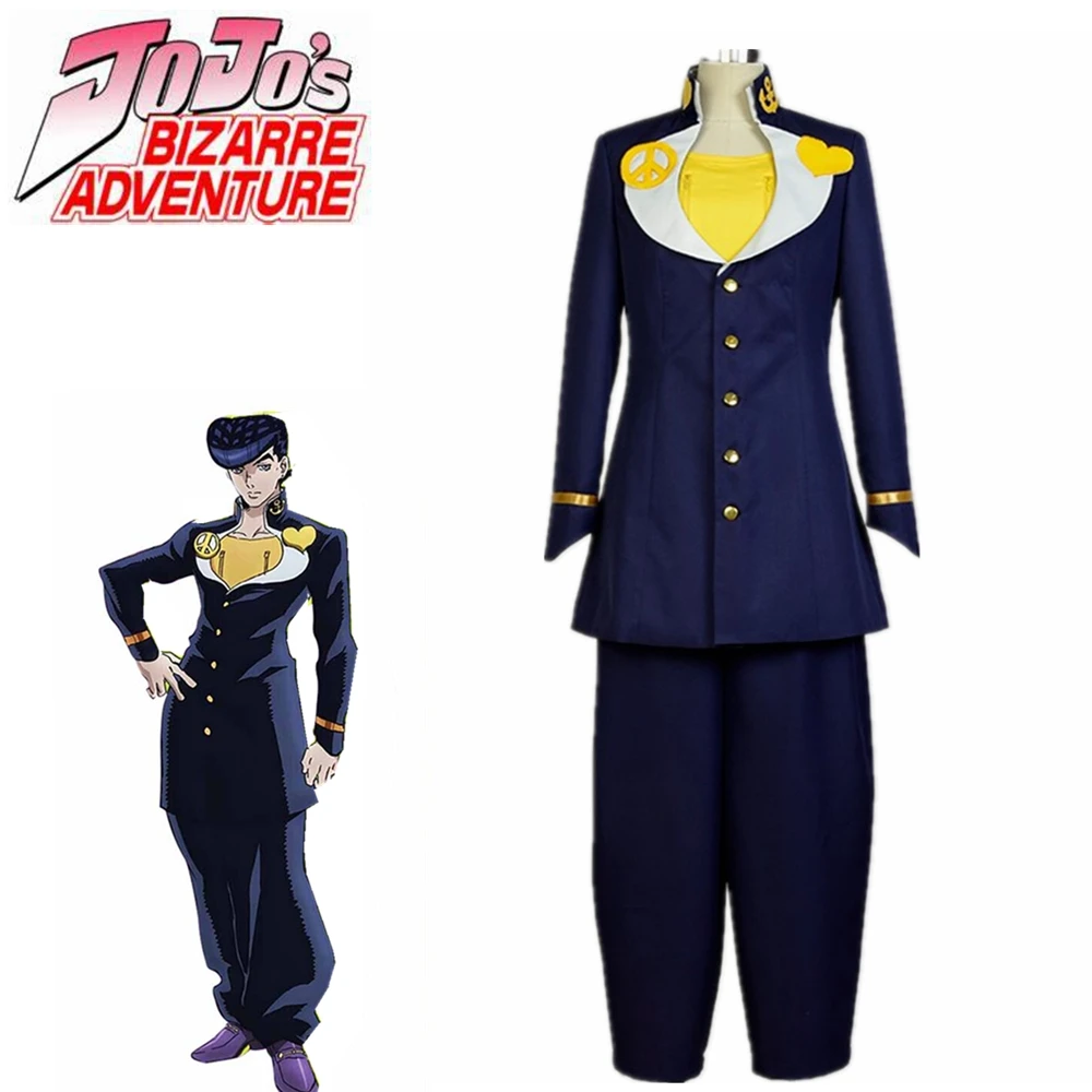 JoJo's Необычные Приключения Josuke Higashikata Косплей Костюм унисекс Хэллоуин костюм