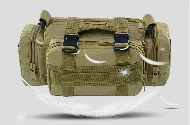 Molle Military Tactical Waist Bag Camping Traveling Hiking Climbing Nylon Shoulder Pack Pouch Outdoor Sports Hunting Gym Bag