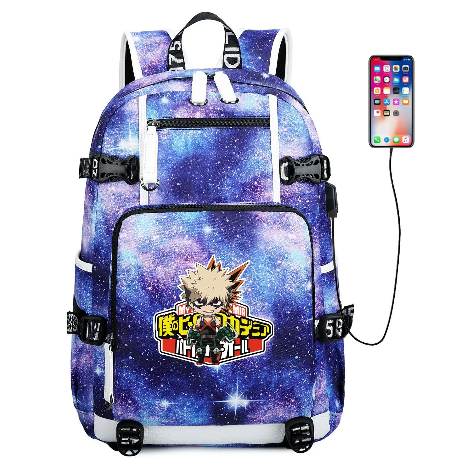 

Anime Boku No My Hero Academia Midoriya Izuku Cosplay Backpack Kawaii Cartoon School Bags Travel Laptop Rucksack