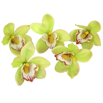 

20 pcs Simulation Flower Great Cymbidium Flower Head (Green)
