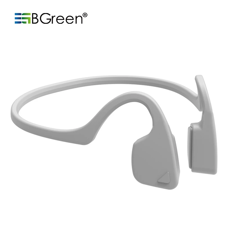 Серый BGreen Bluetooth спортивные наушники с костной проводимостью, водонепроницаемые наушники для бега и велоспорта, беспроводная Спортивная гарнитура - Цвет: Серый