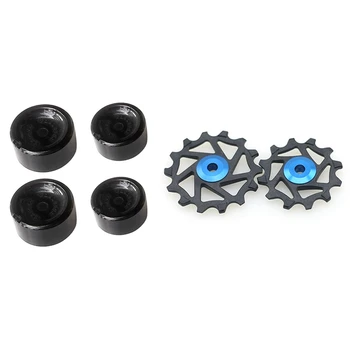 

2pcs Pulley Gear Guide Roller 12T 14T Bearing Bike Rear Derailleur & 4pcs Bike Hydraulic Disc Brake Caliper Piston Kit