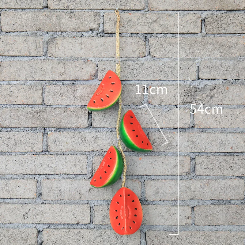 watermelon Искусственные фрукты овощи поддельные имитация мини осень Тыква еда украшения пластиковая модель фермерский дом отель ротанга висячие - Цвет: watermelon