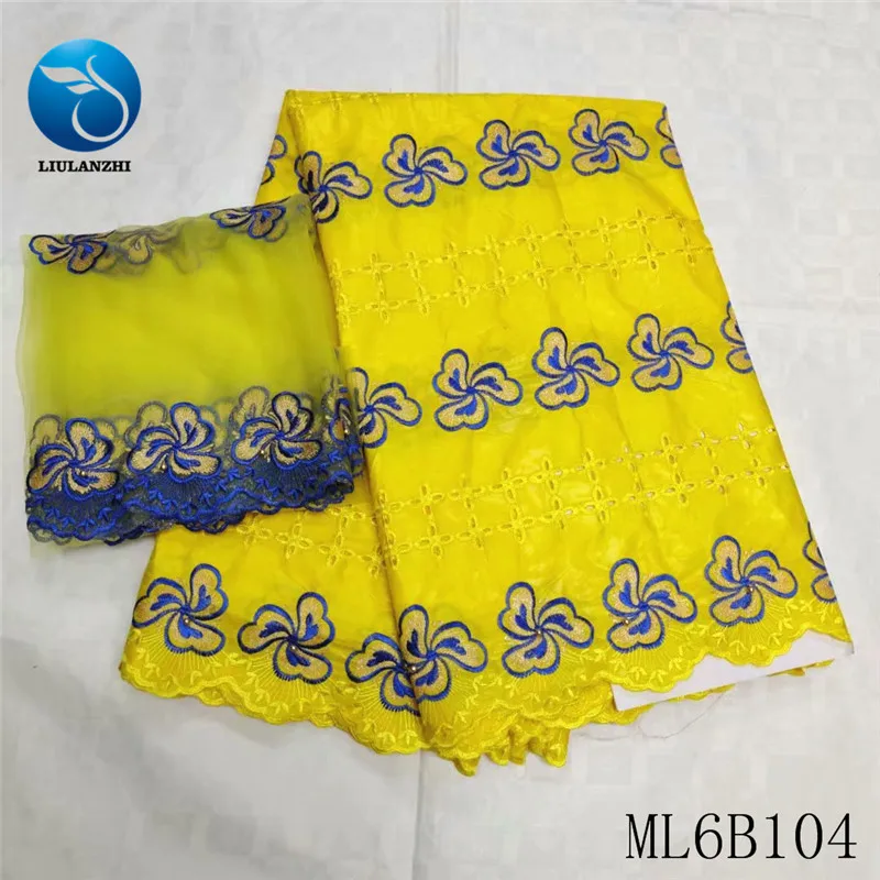 LIULANZHI Африканский Базен кружевной ткани Лидер продаж Новое Поступление Вышивка Базен riche getzner для платья 5+ 2 ярдов/партия ML6B104