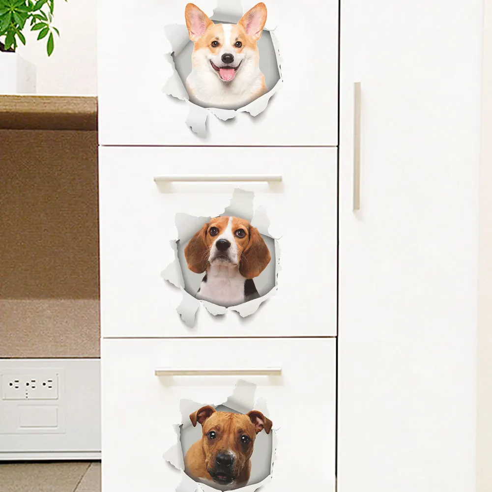 3D Model Cute Cat Wall Stickers Living Room Bedroom TV Backdrop Wall Decoration Wall Cat Wall Painting