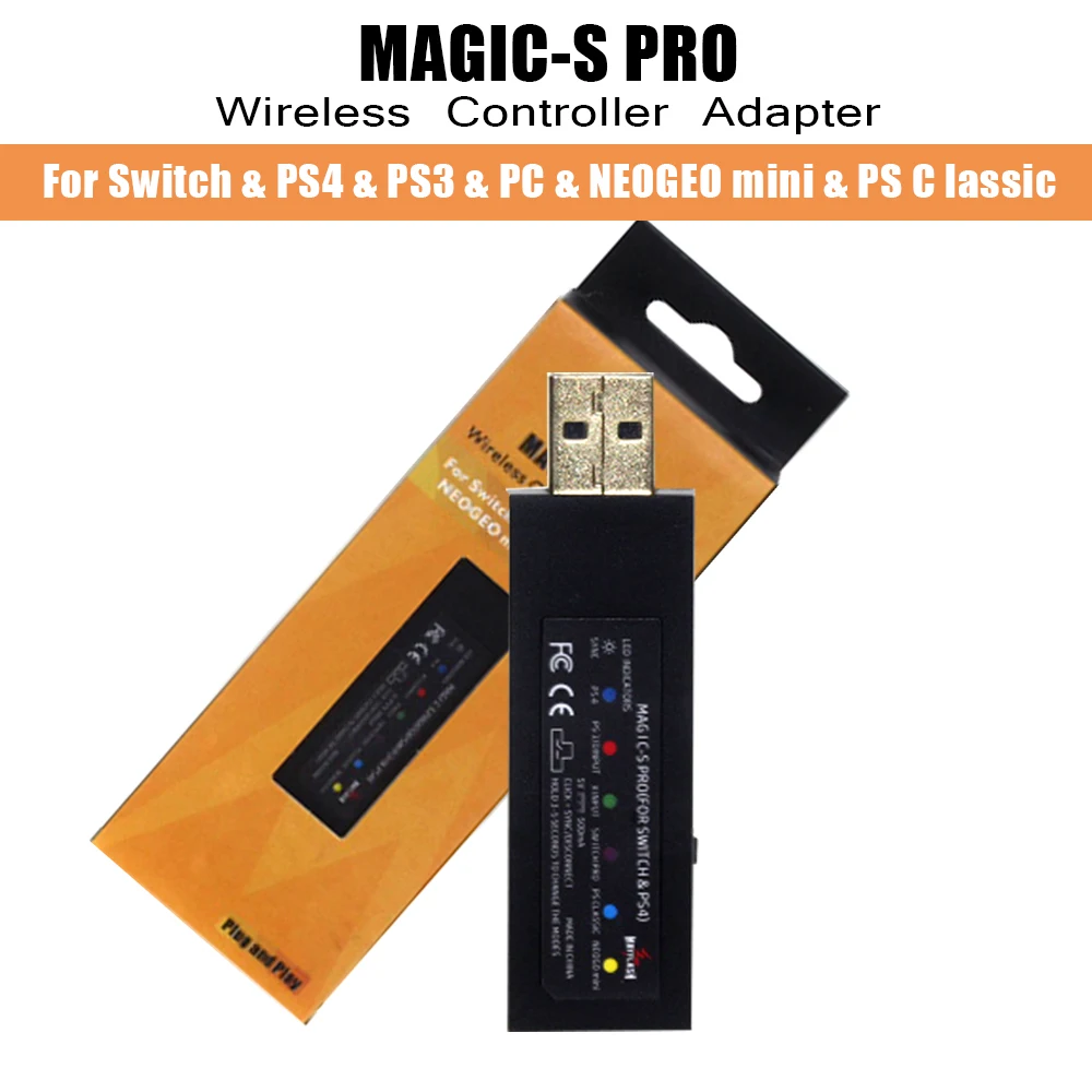 MayFlash MAGIC-S PRO Wireless Controller Adapter for Nintend Switch/PS4/PS3/PC/NEOGEO mini/PS Classic for Xbox 360 Controller