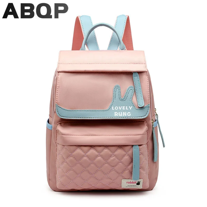 

ABQP Girl's Laptop Backpack Cute Rabbit School Backpack Bags For Women Anti Theft Multifunction Women's Backpack