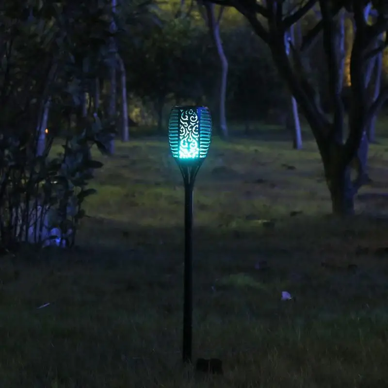 96LED солнечный красочный свет пламени Открытый водонепроницаемый сад газон факел лампа домашний фестиваль Свадьба День рождения украшение Декор