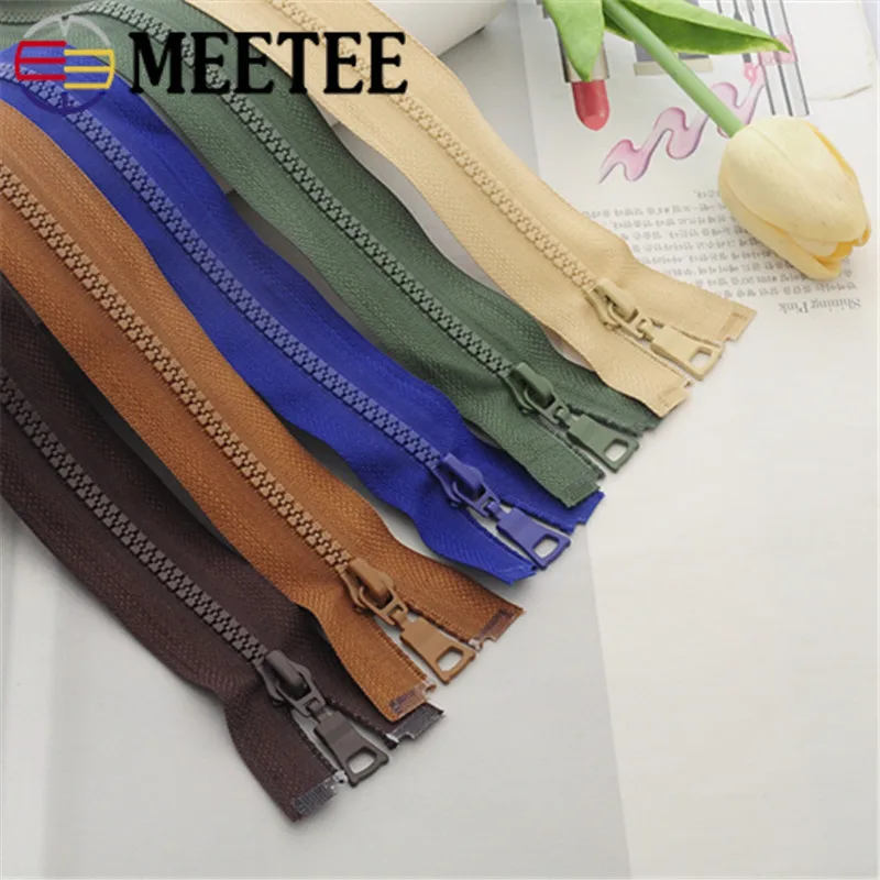Meetee, 4 шт., 55 см, 90 см, 5#, резиновая длинная молния, открытый конец, сумки на молнии, пальто, пуховик, для шитья, украшения одежды, аксессуары для рукоделия, AP204