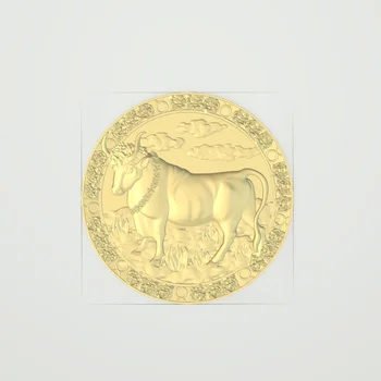 

zodiac calf goat sign relief STL format CNC router carving Aspire ArtCAM Type3 design 3D file