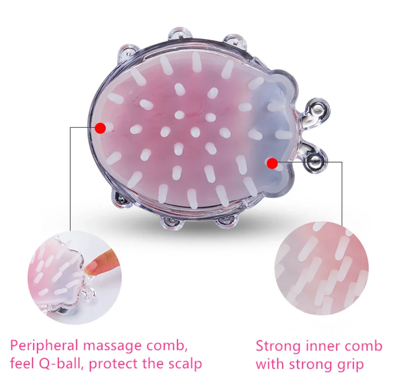 Детская щетка для волос, силиконовый шампунь, широкая зубная расческа, гребень для мытья волос, Массажная щетка для кожи головы, мягкая щетка для похудения, Детская Массажная щетка