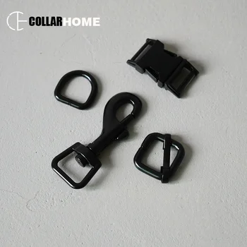 

200 sets metal release buckles D rings knapsack connecting clasp hardware 15mm pet dog collar leash straps sewing accessories