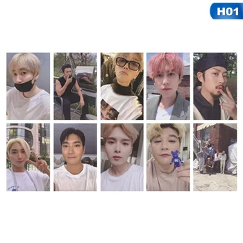 

10Pcs/set Kpop Super Junior Time_slip HD Photocard Collective Card Eun Hyuk Paper Lomo Photo Card