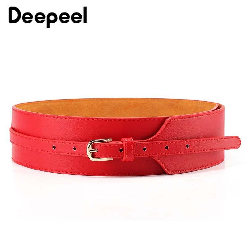 Deepeel 1 шт. 6 см* 95 см Женская воловья натуральная кожа широкий пояс металлическая квадратная пряжка ретро декоративные Hige широкие пояса YK754