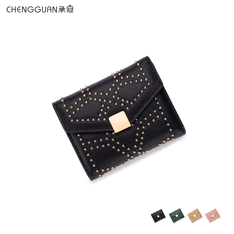 Модный качественный кошелек из натуральной кожи chengguan PL2627-1, женские кошельки для монет, женские кожаные держатели денег на молнии, кошельки для карт