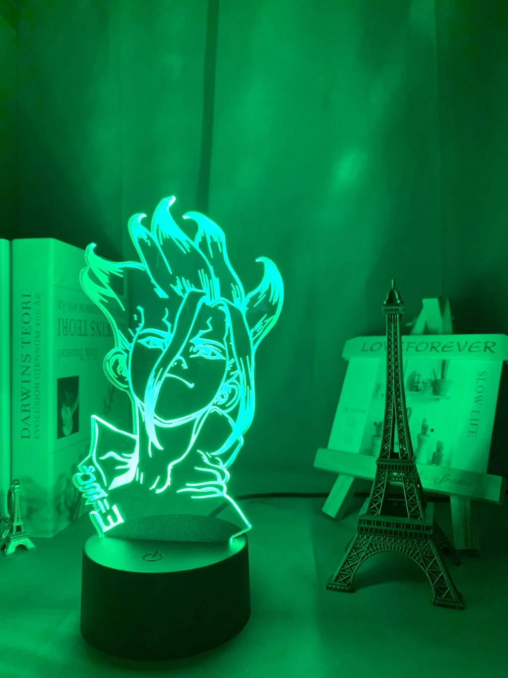 Anime Dr Stone Figure Table 3d Lamp for Kids Child Bedroom Decor Nightlight Manga Gift for Him Acrylic Led Night Light Lamp