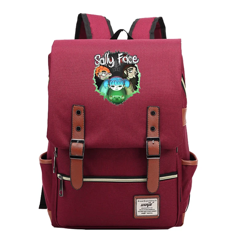 Canvas Backpack 8 Sally Face Prints сумка Mochila 16 дюймов рюкзаки для женщин мужские сумки Mochilas Escolares Para Adolescentes дорожный рюкзак для ноутбука - Цвет: Canvas Backpack 8