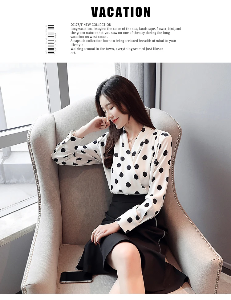 9 colors v-neck slim satin blouse shirt autumn new korean long sleeve wrap blouses OL office ladies white shirt tops