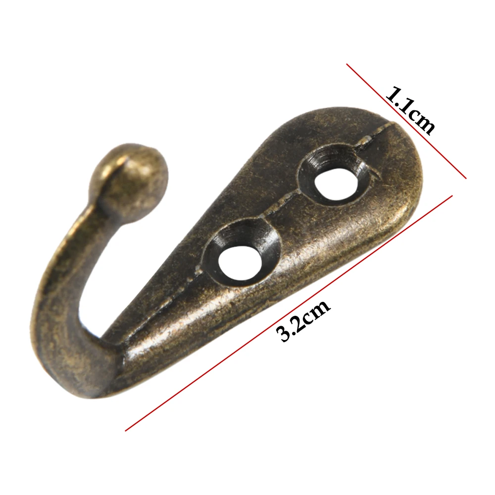Wall Organizer Hook Wall Mount Hooks Multi Purpose Hooks 20pcs Wall Mounted Hook Single Robe Coat Hat Key Hanger with 40 Pieces Screws Home Storage Hook Organize Hooks